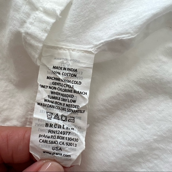 PRANA WHITE COTTON SHORT SKIRT.Size 10 - Picture 6 of 10